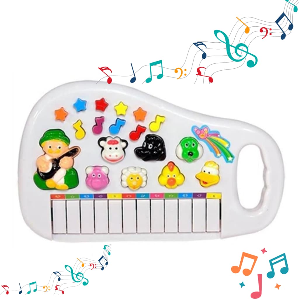 Piano Teclado Animal Musical Animais Brinquedo Crianças Infantil De Sons De Sitio Fazendinha