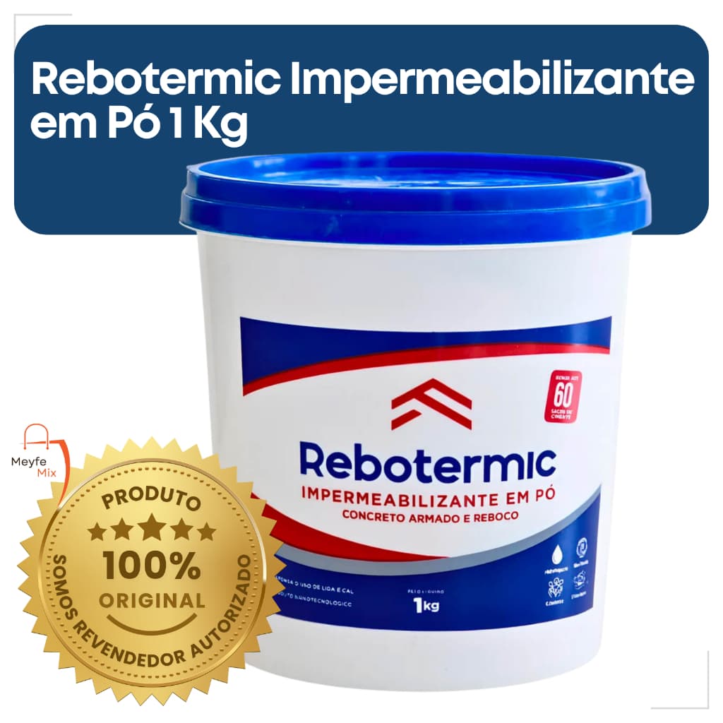 Rebotermic Impermeabilizante Em Pó 1kg Original VBrasil Alta Performance