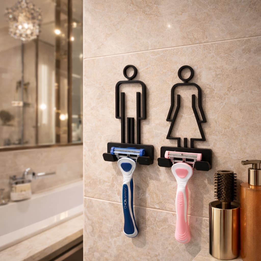 Suporte De Lâmina De Barbear Feminino Masculino Parede Banheiro Organizador Prestobarba Gillette