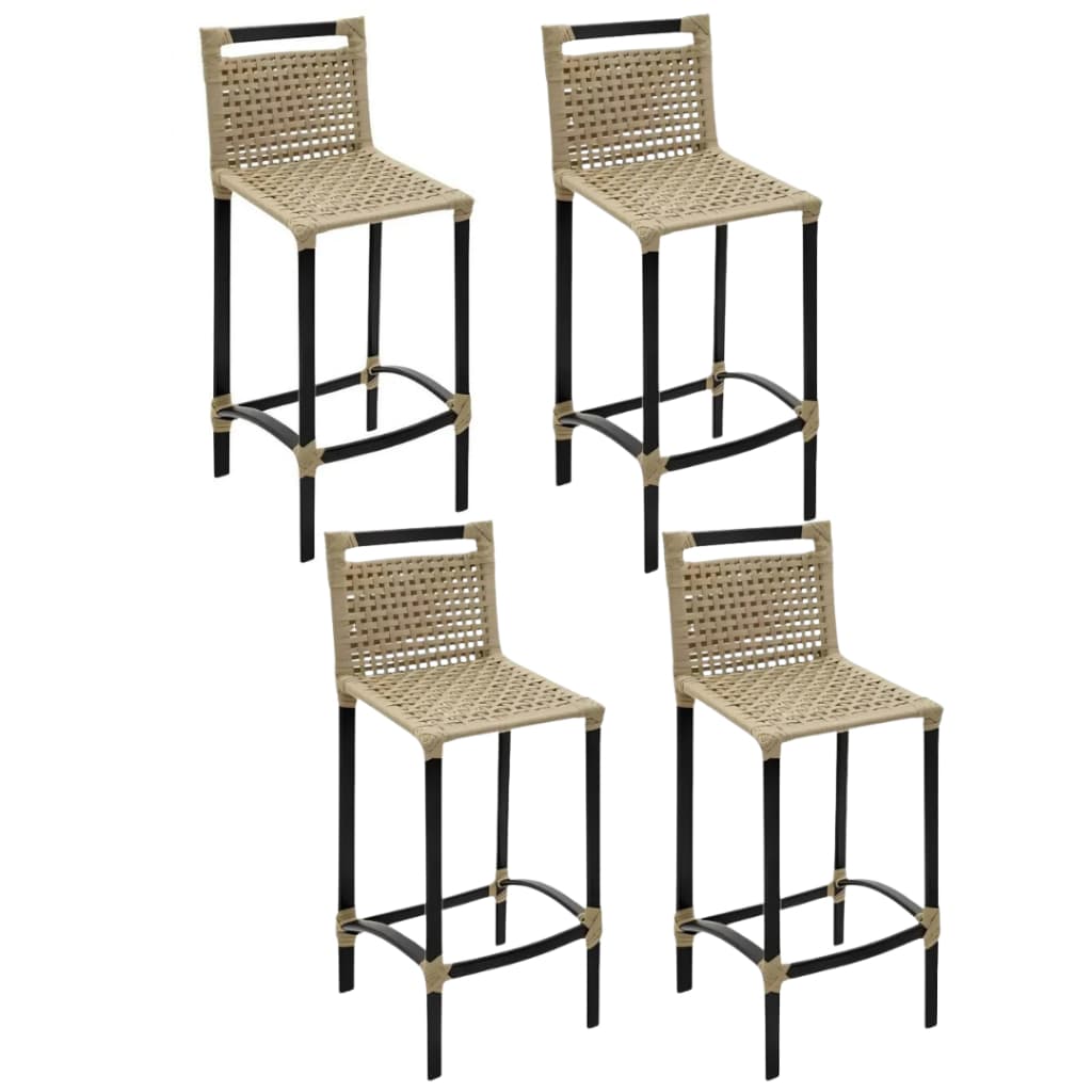 Conjunto 4 Banquetas Altas Modernas  Alumínio Anti Ferrugem  Área Externa