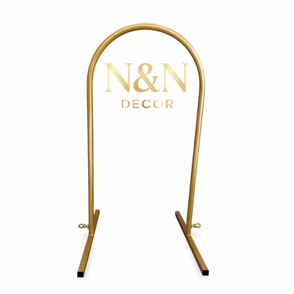 Mini Arco Romano Dourado para Decoração de Festas - Estrutura Leve e Reutilizável
