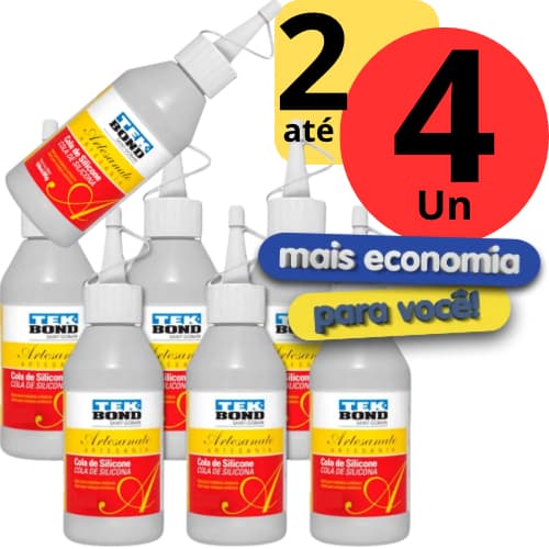 KIT  Cola Silicone Líquida transparente 100ml TEKBOND (2 até 4 unidades)