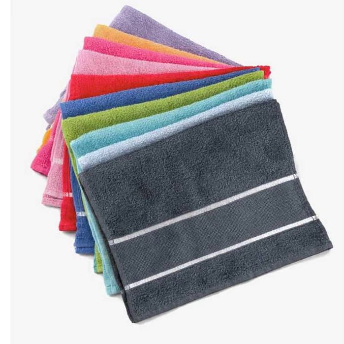 Kit Jogo 5 Toalha Toalhinha de Lavabo com Barra Espaço para Bordar Ponto Cruz 100% Algodão 28x48cm
