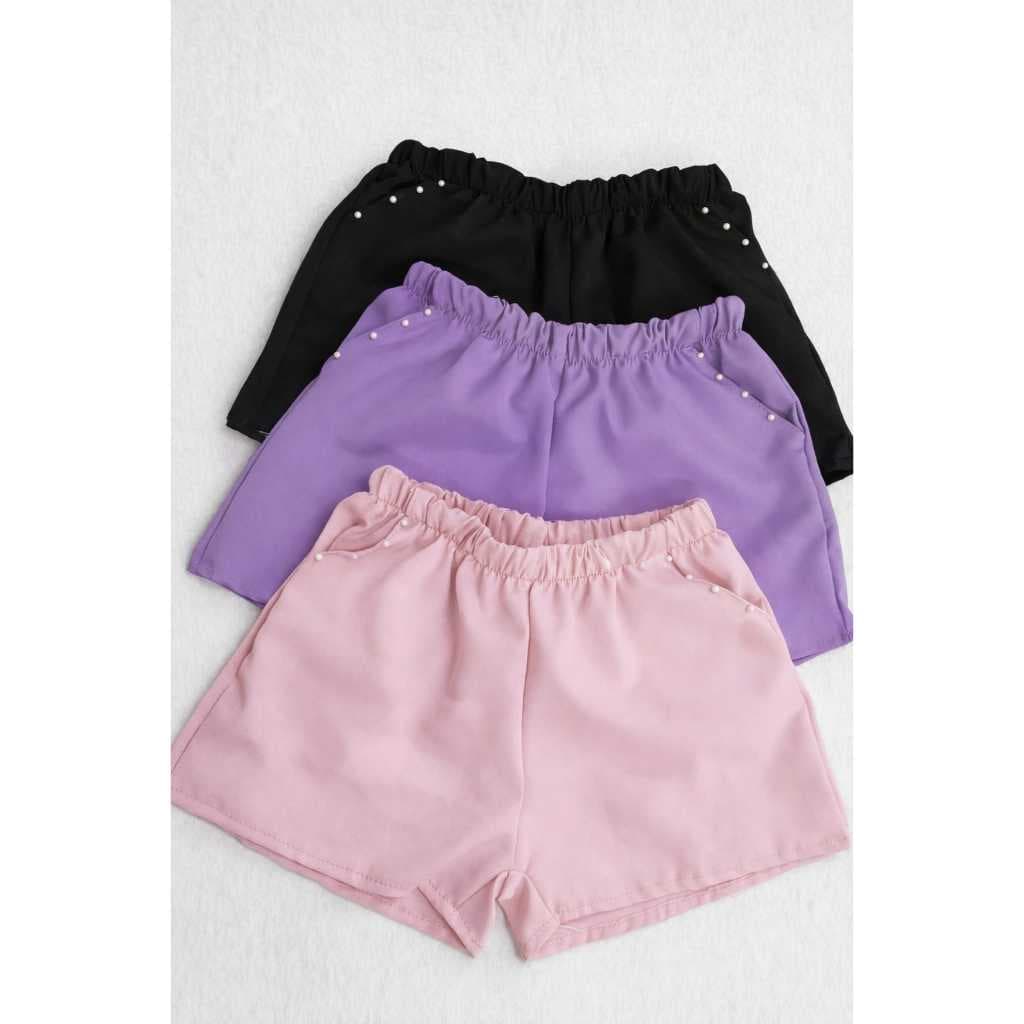 Shorts Infantil Estilo Alfaiataria Tamanhos 02 ao 10 anos