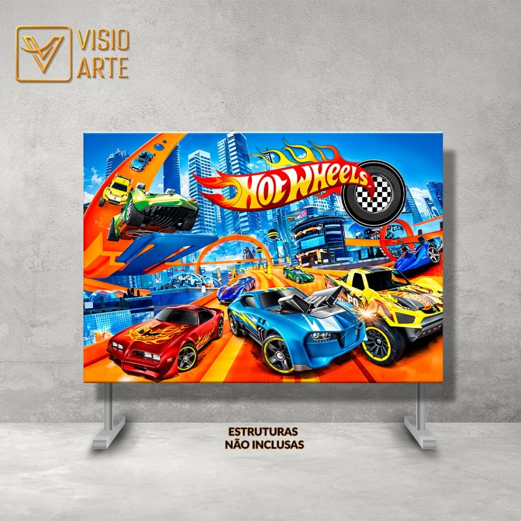 Painel Retangular Hot Wheels 01 C/Overloque
