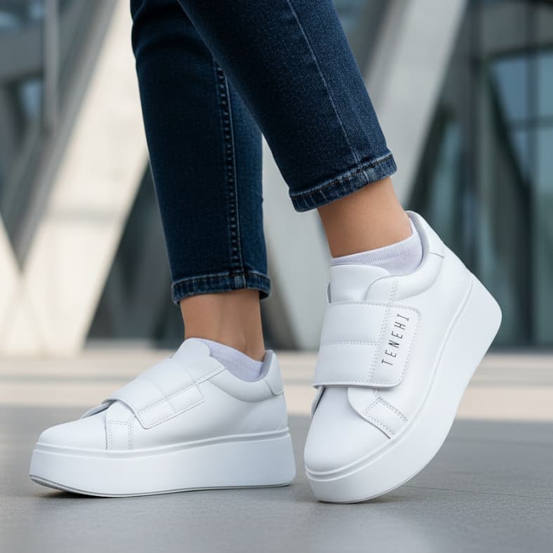 Tênis Feminino Plataforma Casual Original Confortavel Salto Grosso Sola Alta Tenis Sapatenis