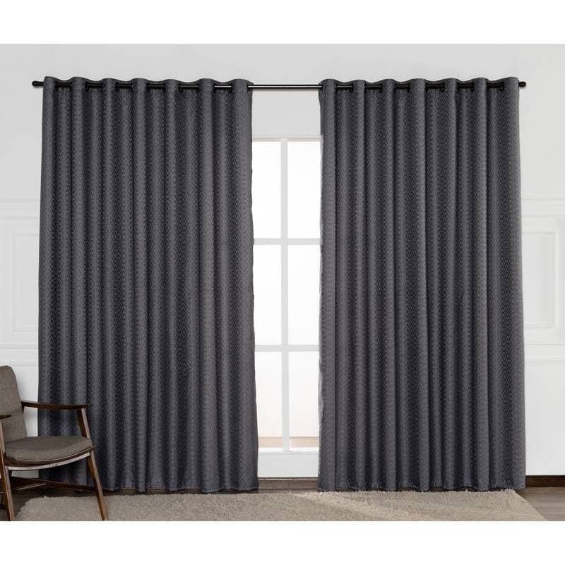 Cortina Atena 2,70m Largura x 2,30m Jacquard Grosso Semi Blackout/Blecaute Ilhós