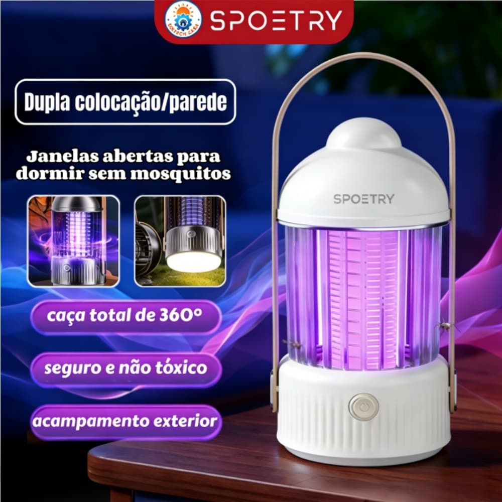 Lâmpada Mata-Mosquitos para Uso Doméstico, Interno e Externo, Mata-Mosquitos e Moscas Elétrico, Dispositivo Potente