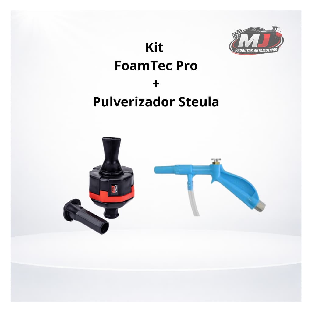 Kit Foam Tec Pro Bico Gerador de Espuma + Pulverizador Steula