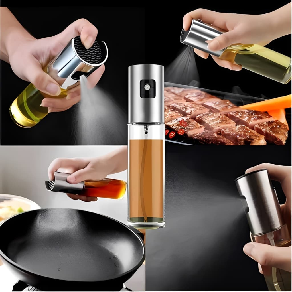 Borrifador Spray para Azeite e Vinagre em Vidro 100ml - Ideal para Churrasco
