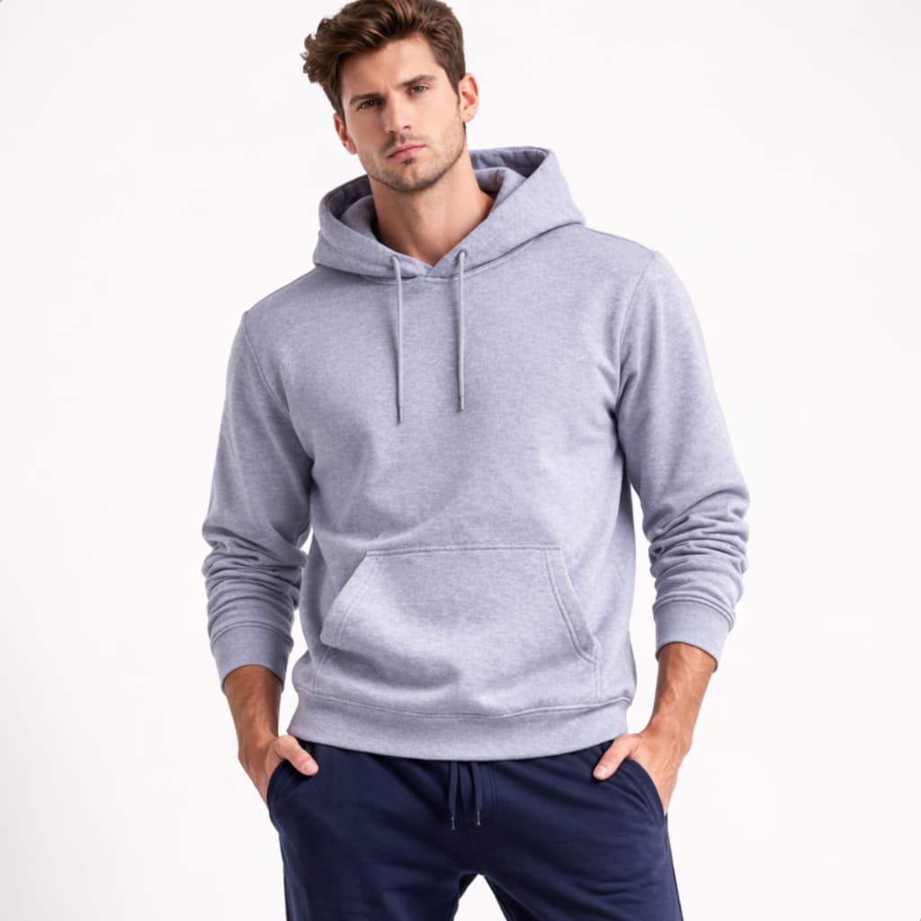 Moletom Masculino Blusa Kanguru Flanelado Inverno Básico Com Capuz E Bolsos