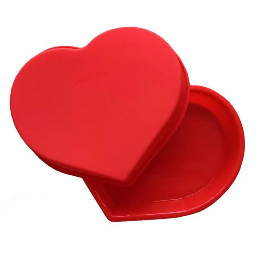 Forma de Silicone em Formato de Coração, Forma de Coração, Forma de Tortas e Bolas para Festas