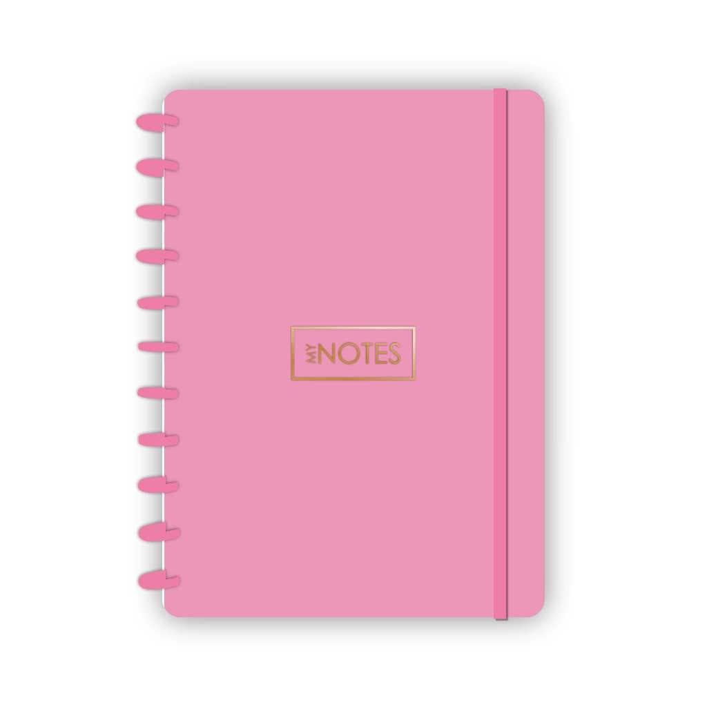 Caderno de Discos Flex Rosê - Abyara Graf (Compatível com Caderno Inteligente)