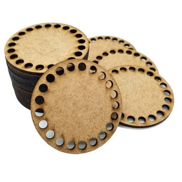 Base para Fundo de Cesto de Crochê 10cm de MDF