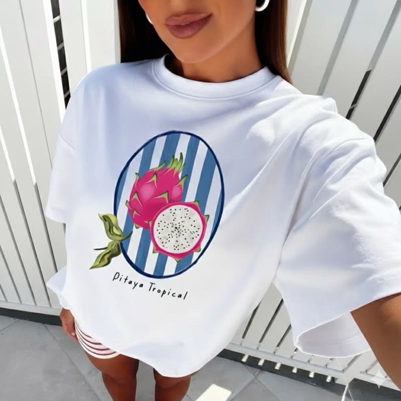 Baby look camisete com caimento perfeito no corpo Camiseta Casual