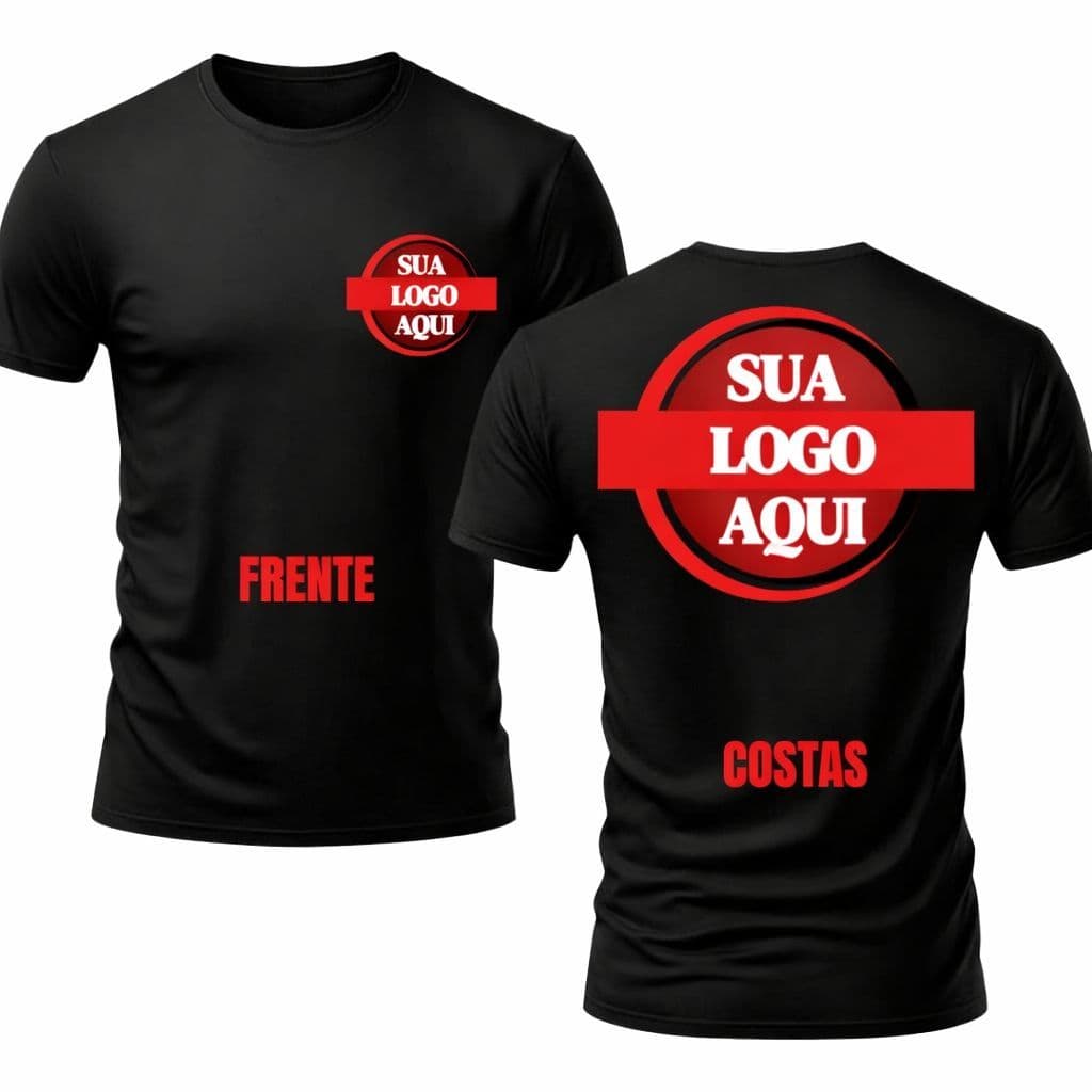 Camiseta Personalizada com Logo Frente e Costas – Uniforme Empresa / Evento