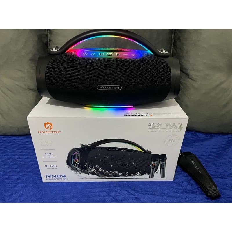 H'Maston RN09 Caixa de Som Bluetooth 120W à Prova d'Água