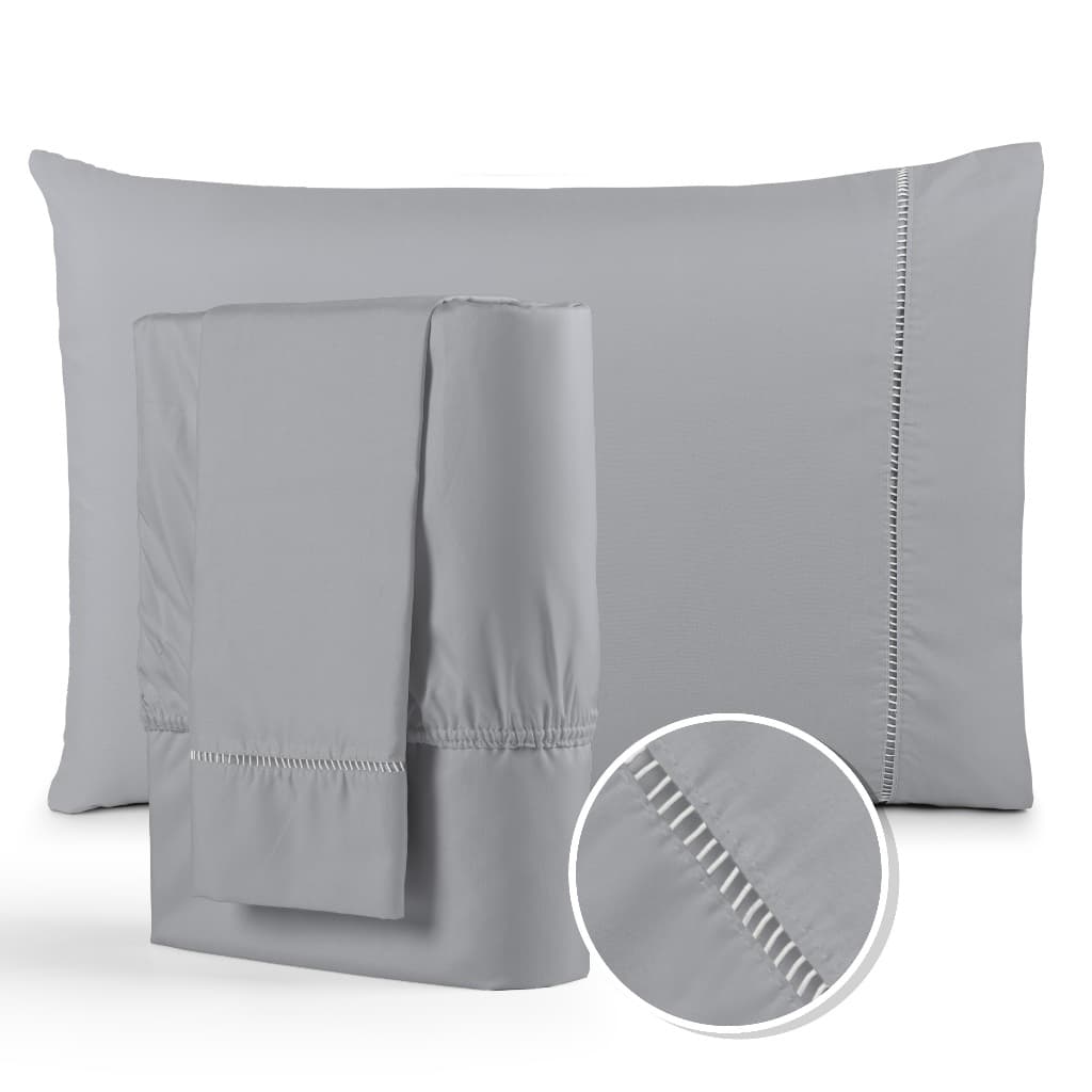 Lençol Cama Box Hipercal 400 Fios com Fronhas Ponto Palito Berço Casal Queen King - 2 e 3 Peças