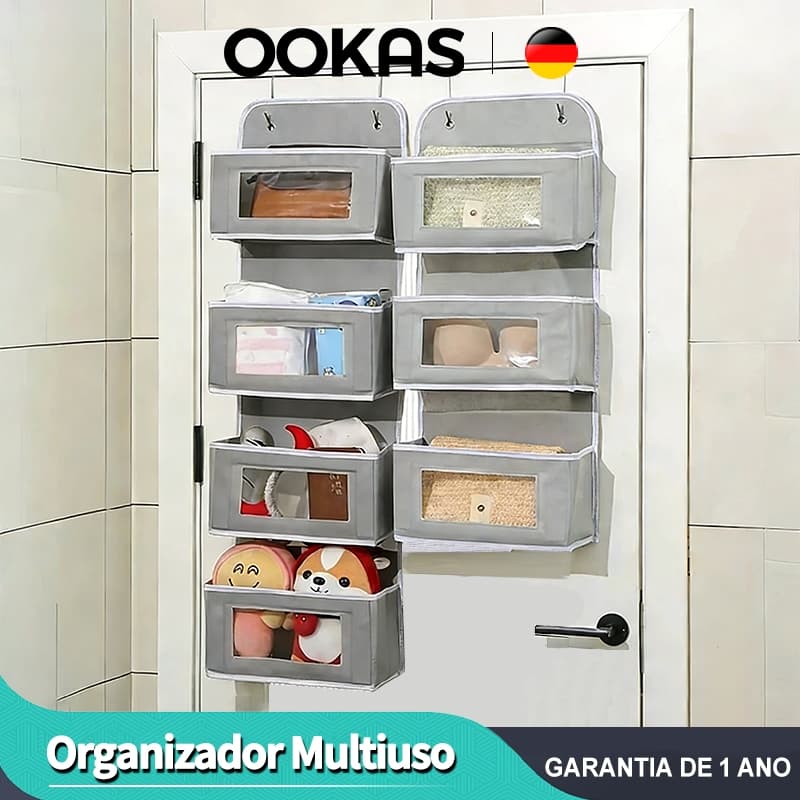 OOKAS 3/4 Andares Organizador Multiuso Montado Na Parede Bolsa De Armazenamento Multifuncional Atrás Da Porta
