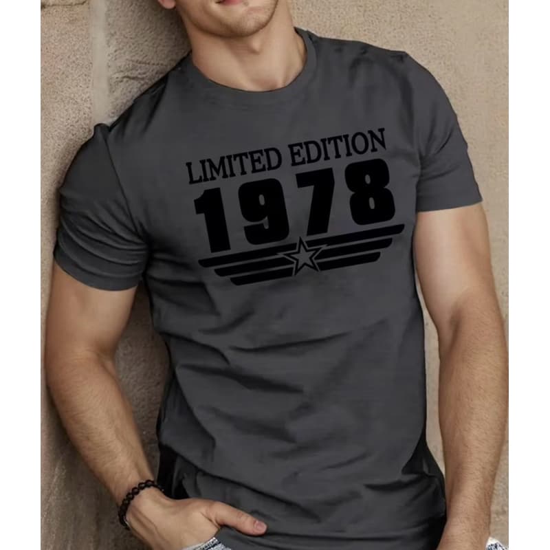 Camisa Camiseta 1978 Exelente Acabamento Estilosa Confortável Gola Redonda 100% Algodão