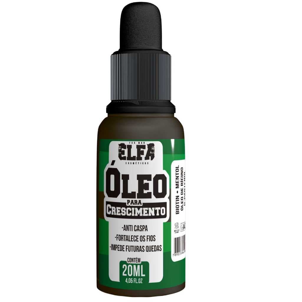 ÓLEO PARA CRESCIMENTO DE BARBA ELFA FOR MAN 20ML — FORTALECIMENTO E HIDRATAÇÃO