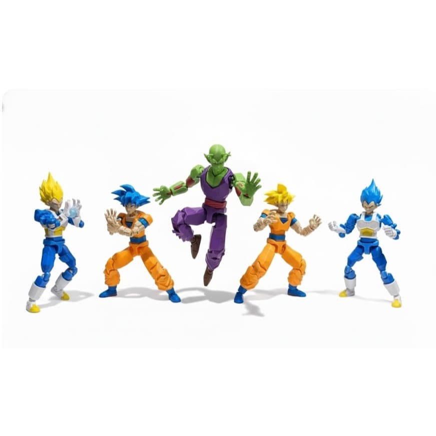 Goku Piccolo Vegeta Articulado 15cm Impressão 3D - Boneco Action Figure Termoplástico