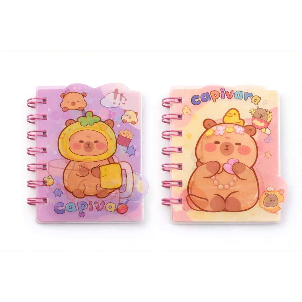 Bloco de Anotações de Capivara 65 Folhas 7,3x9,2 Material Escolar Criança Papelaria