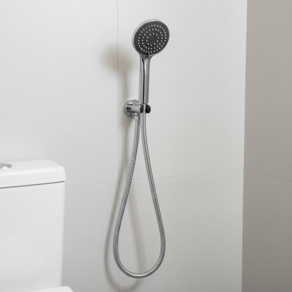 Kit Mangueira Flexível Aço Inox 1,5m Para Ducha Higiênica Chuveiro De Mão Chuveirinho Banho Bebê Pet 1/2 Polegada