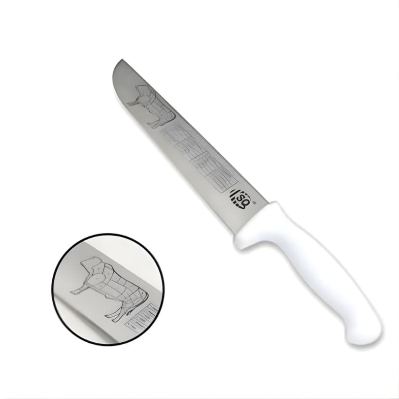 Facas Carne Chef Aço Cabo Branco 8'' Profissional Churrasco Entre as melhores facas de cozinha variáveis Faca