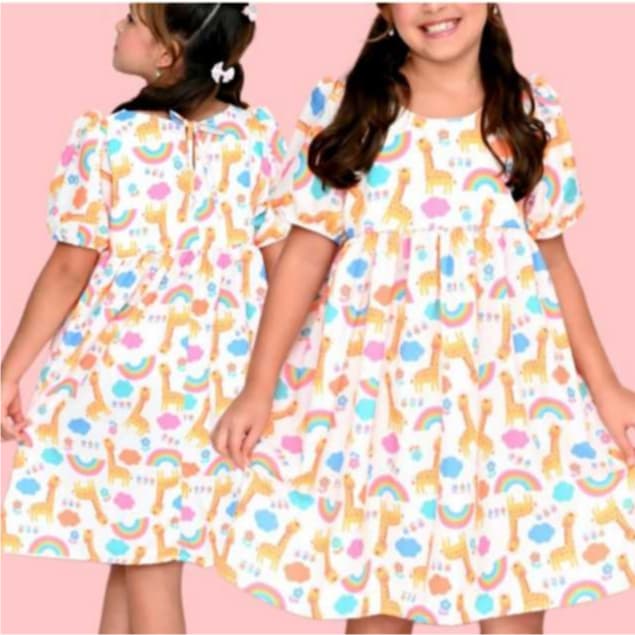 Vestido infantil Menina  Princesa Menina Luxo  Colorido