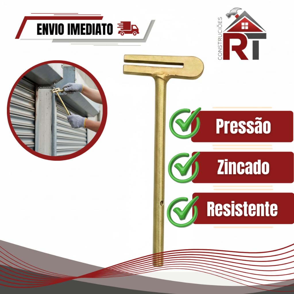 Chave de Mola Grifo Porta de Enrolar Aço Pressão – Serralheiro Metal Reforçado Ferramenta