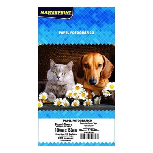 Papel Fotográfico Microporoso A6 260g - A Prova D'Água - Escolha C/ Brilho ou Sem Brilho