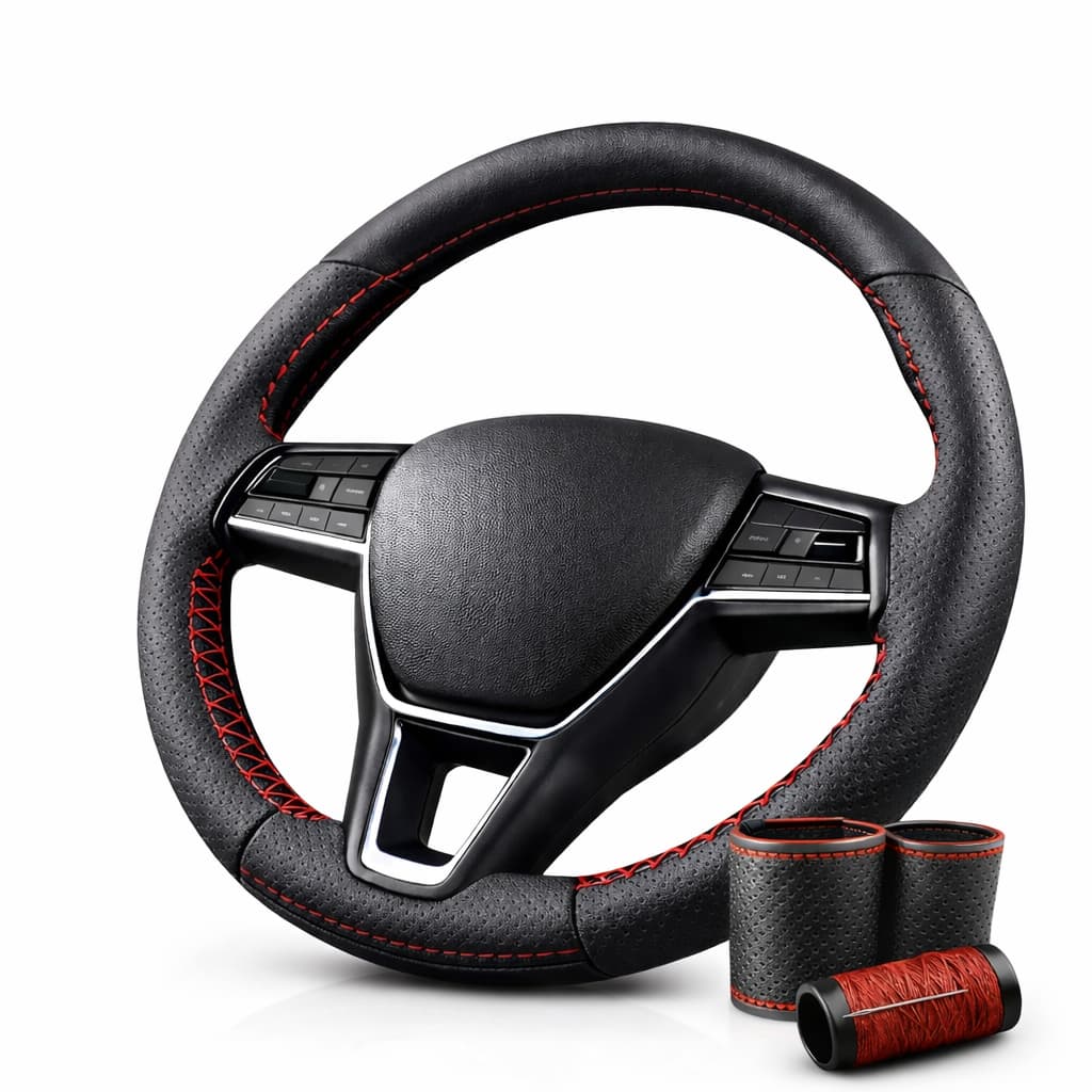 Capa De Volante Couro Carro Impermeável Premium Proteção Furadinha