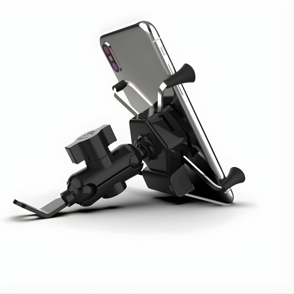 Suporte de Celular Universal Para Motos e Bicicleta Com Entrada Usb Rotação de 360º