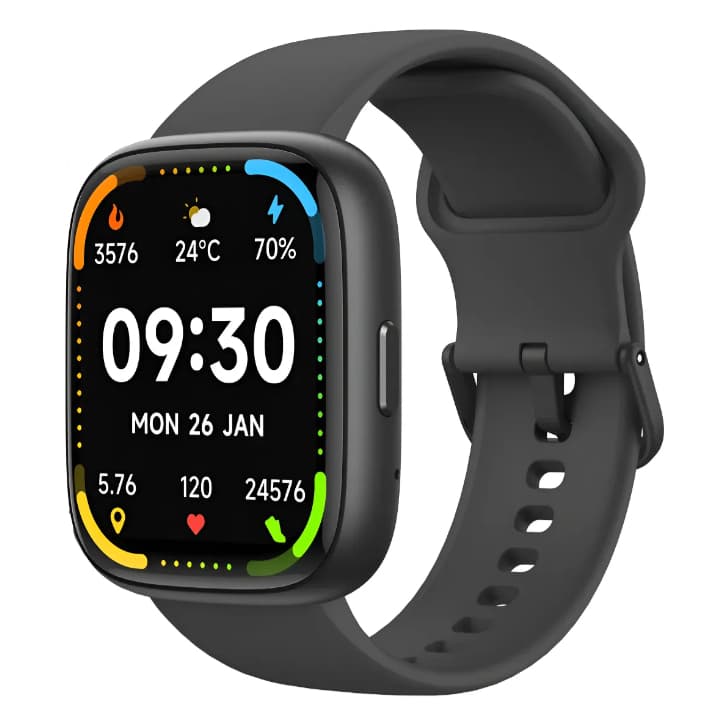 Smartwatch Ankoo W001 Saúde Spo2 Alexa Fitness 1,83'' Preto
