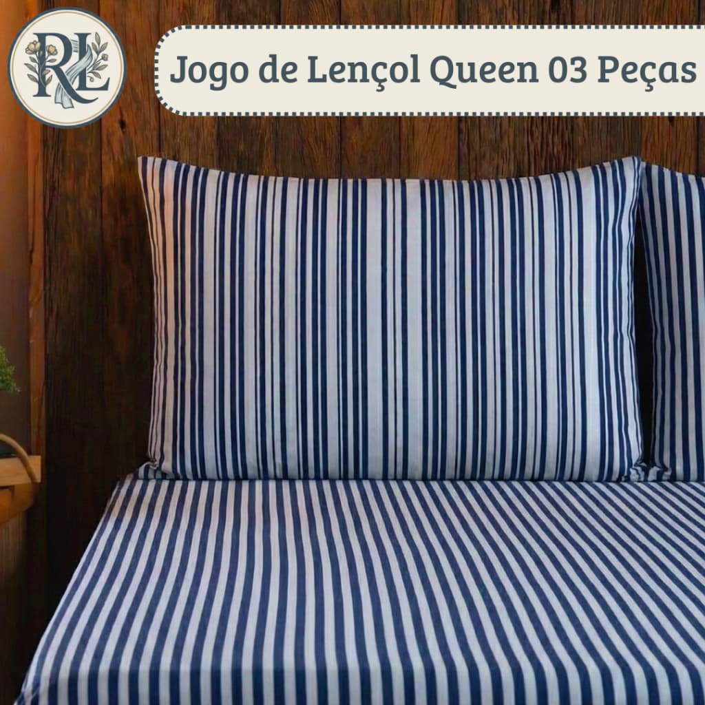 Jg de Lençol Queen 3 Peças Estampas Sortidas