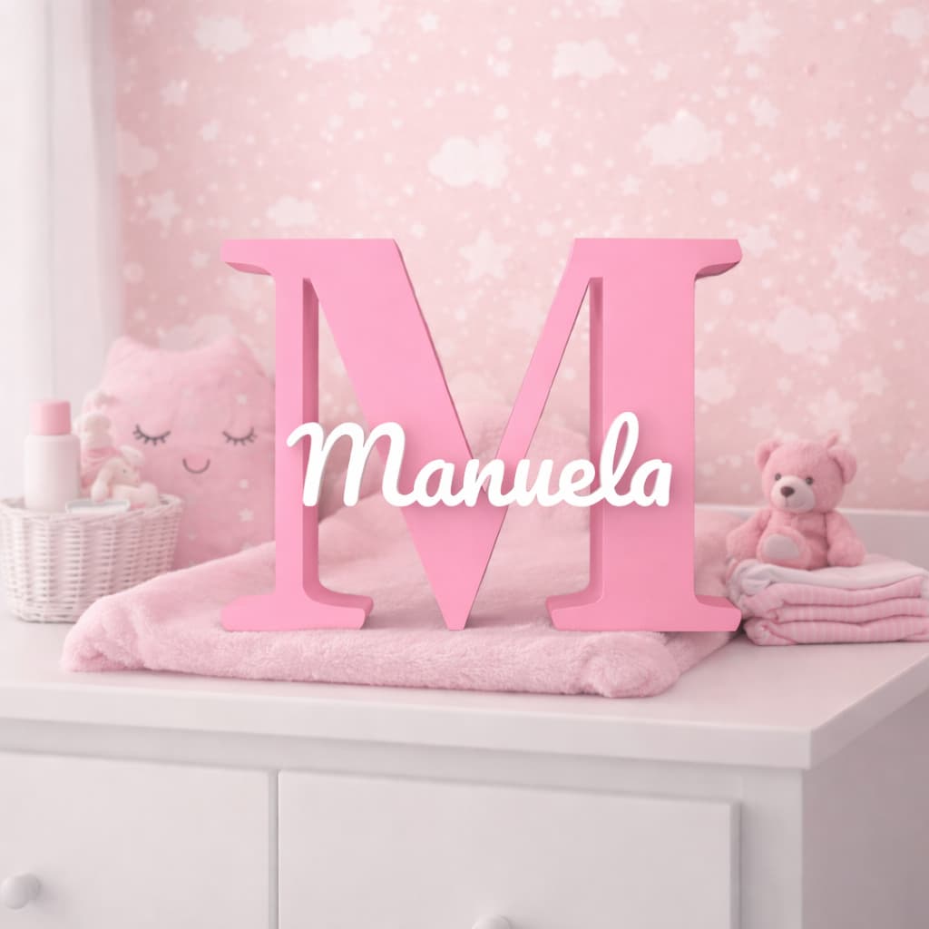 Letreiro Nome Personalizado 3D – Decoração Quarto Infantil / Festa / Presente / Bebe