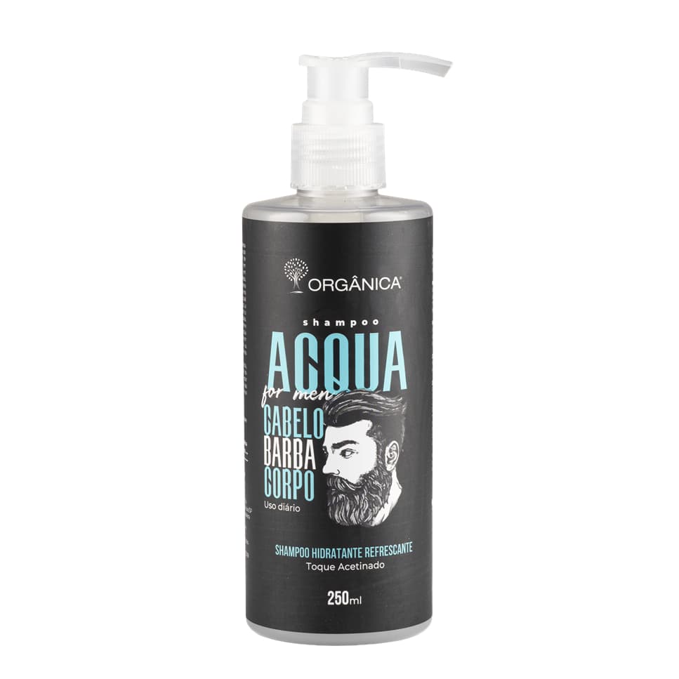 Shampoo Masculino Natural E  Vegano - 3 Em 1- Orgânica