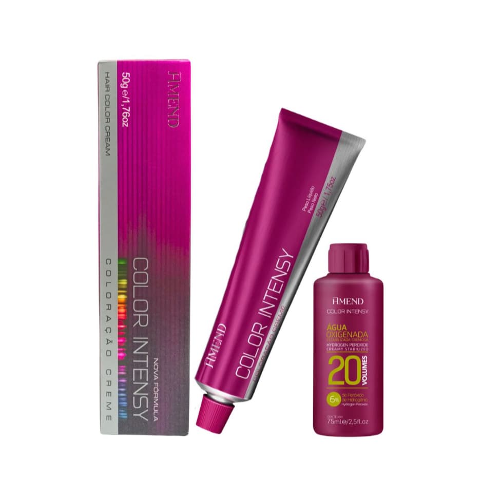 Kit Amend Coloração Color Intensy 50g + Água Oxigenada de 20 Volumes 75ml
