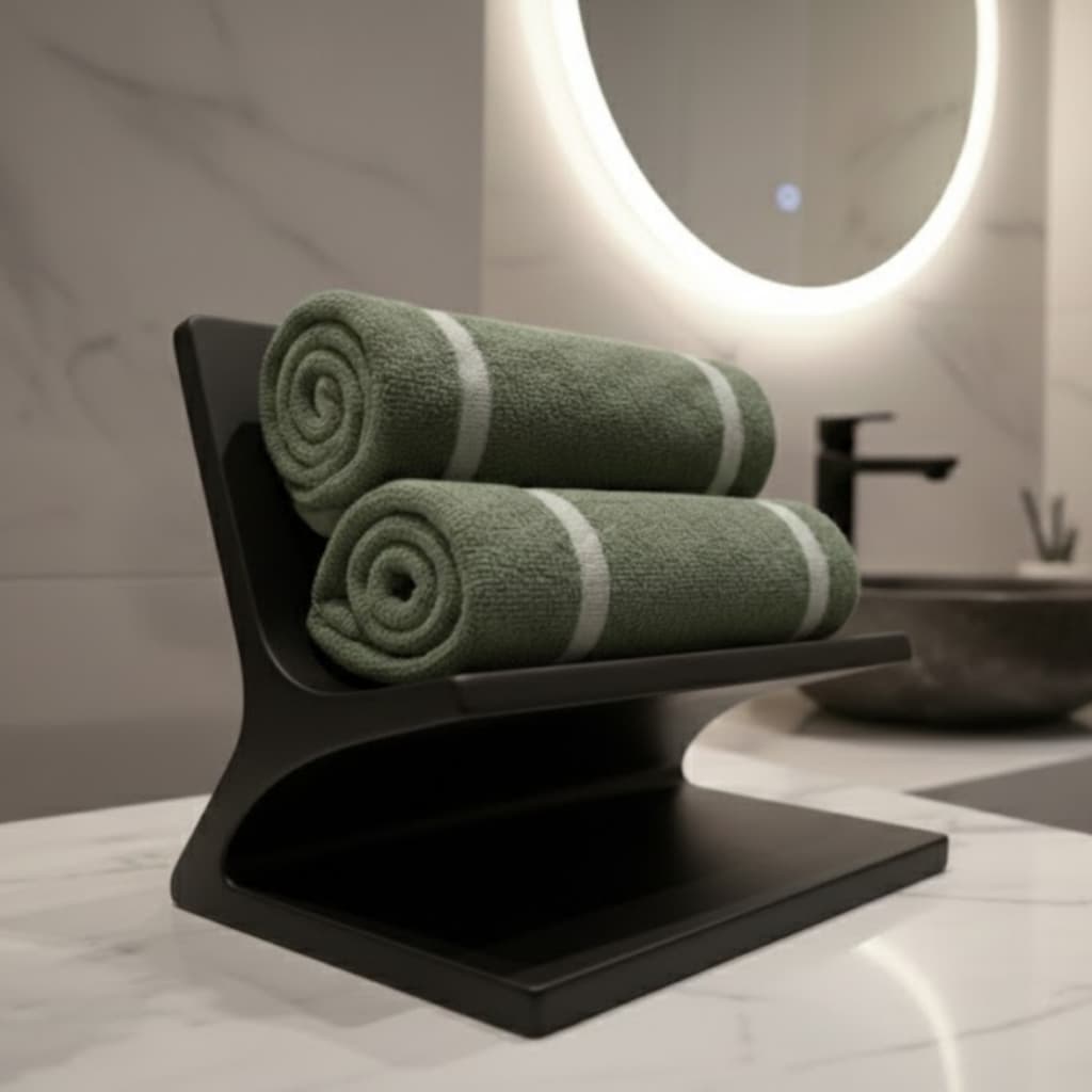 Suporte Porta Toalha de Rosto Banheiro Lavabo Plástico Resistente