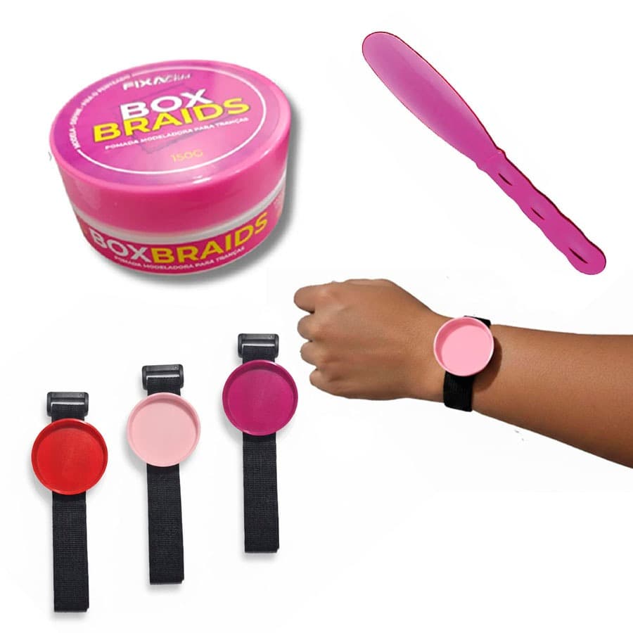 PULSEIRA PARA POMADA + ESPATULA + POMADA 150G KIT TRANCISTA PENTEADO BABY HAIR