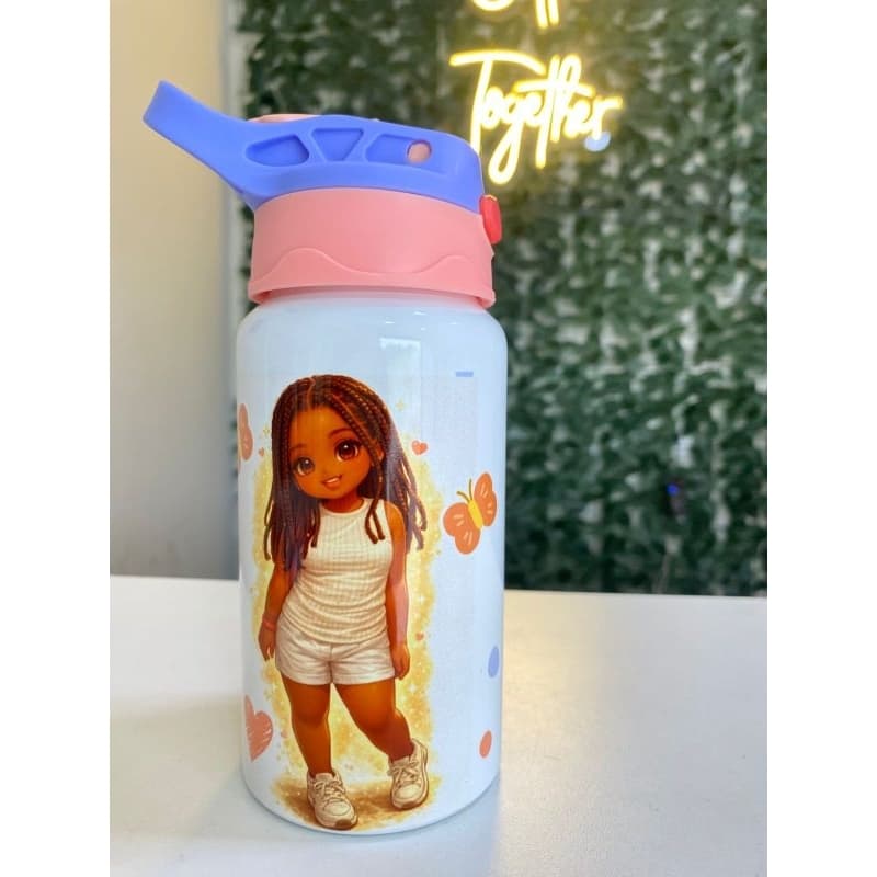 Garrafinha de Alumínio Infantil Personalizada com Nome – Escolar | Tampa com Trava