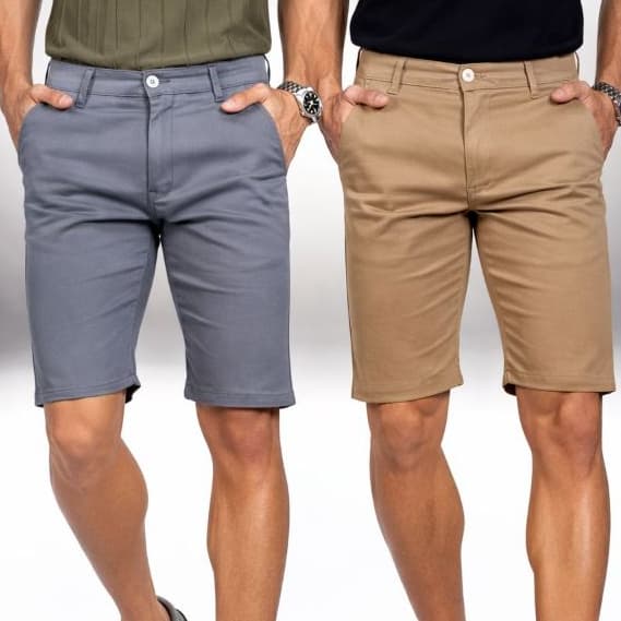 Kit 2 Bermudas Social Esporte Fino Bolso Embutido Com Lycra