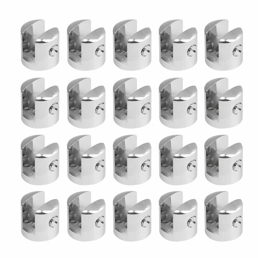 20 Suportes Fenda 4mm 6mm 8mm 10mm Pra Prateleira de Vidro