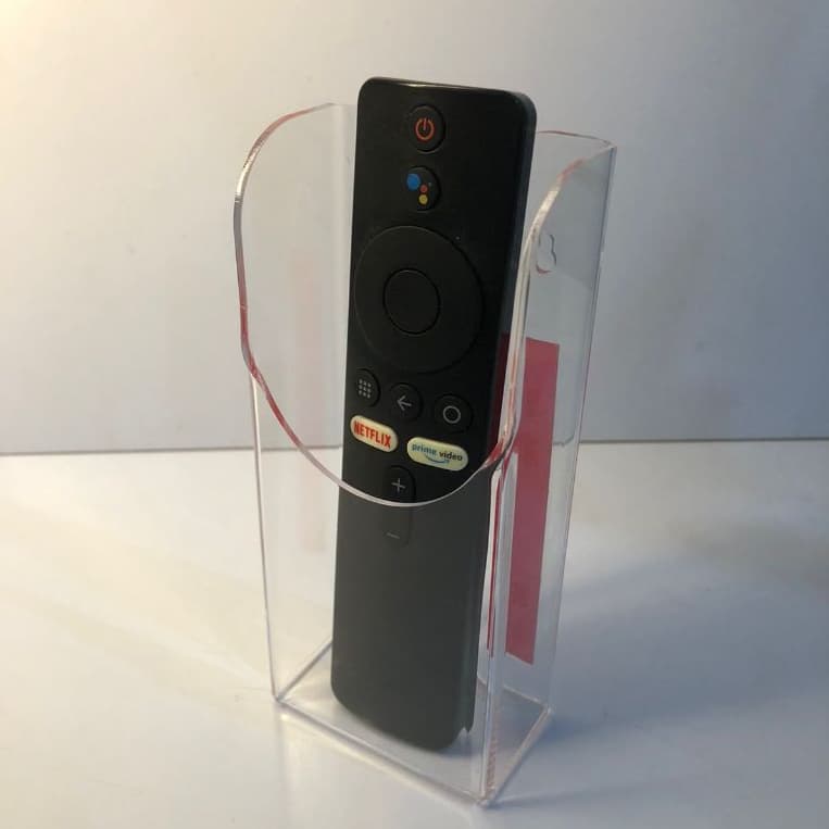 Porta Controle Remoto universal de Parede para 1 Controles em Acrílico Cristal Com Fita 3M