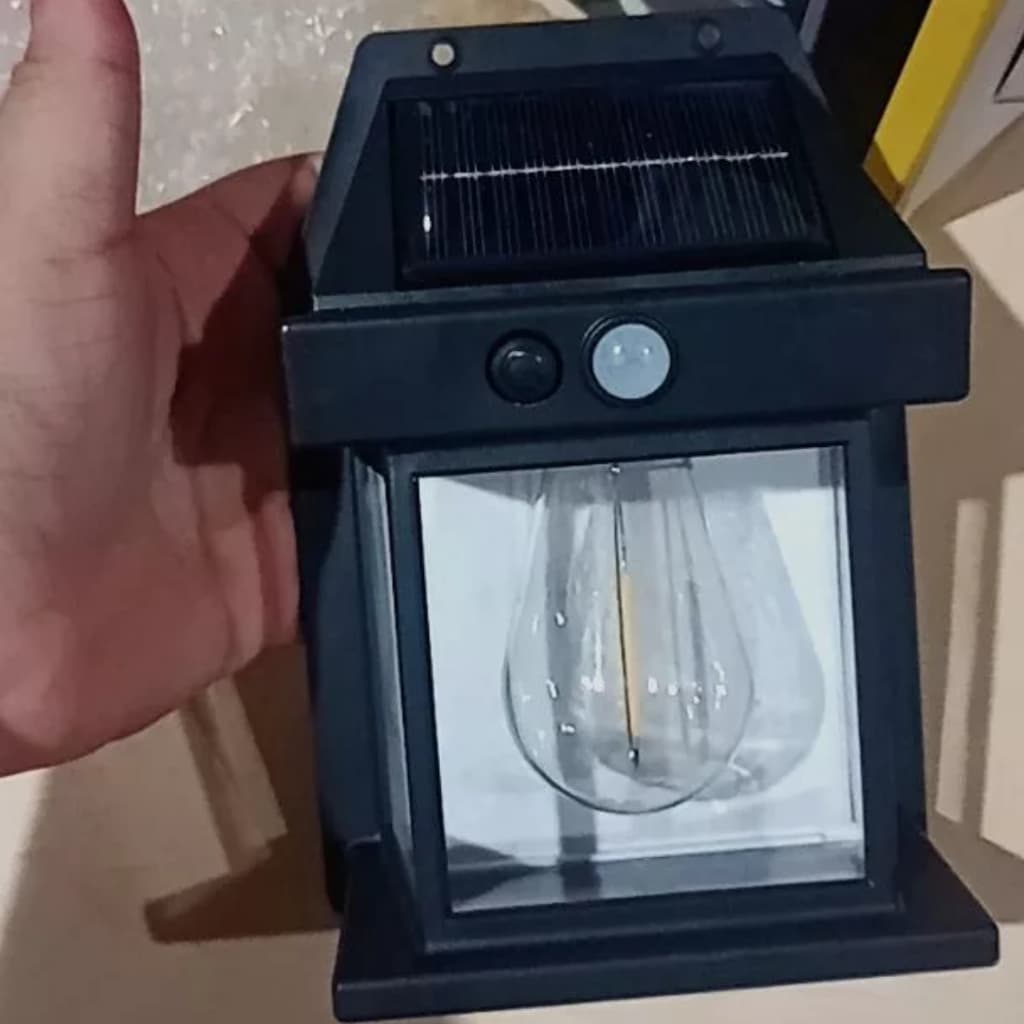 KIt 2 Arandela Solar Luminária decorativas jardim piscina à prova dágua sensor movimento fotocélula