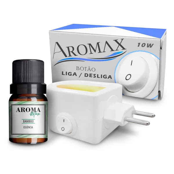 Difusor Elétrico com Essência 10ml Kit Aromatizador de Ambiente, Tecidos, Carros e Casas