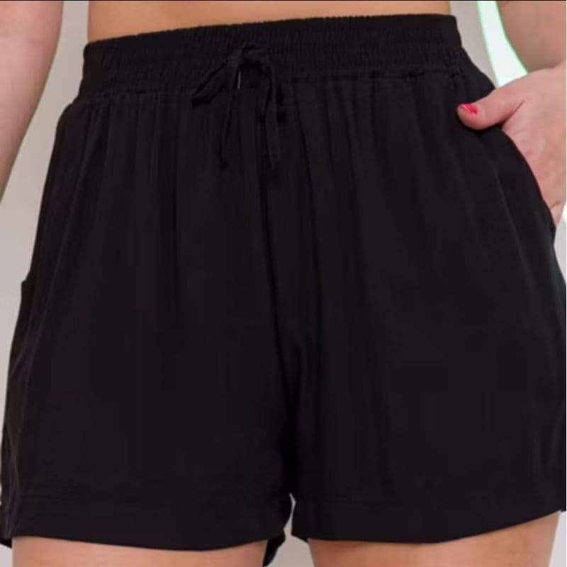 Short Viscolinho com bolso