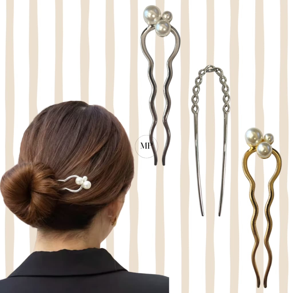 Pente Grampo Para Coque Cabelo Penteado 12,5 cm  Elegante Feminino Festa Casamento Noiva Madrinha
