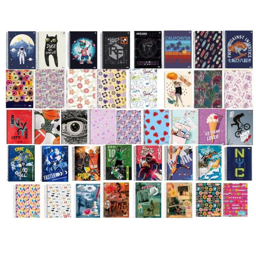CADERNO 10 MATERIAS MASCULINO OU FEMININO